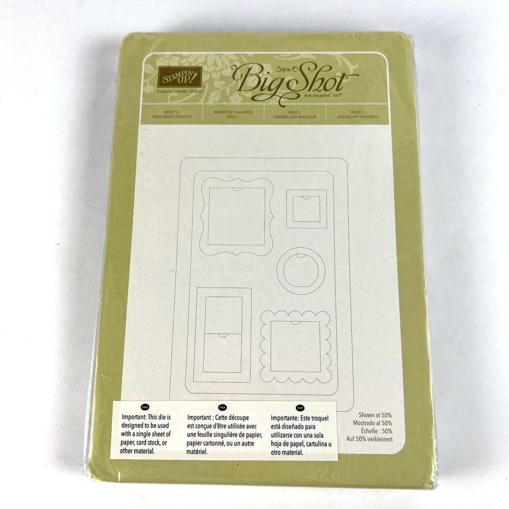 STAMPIN UP SIZZIX L PEEKABOO FRAMES NEW RETIRED 124587